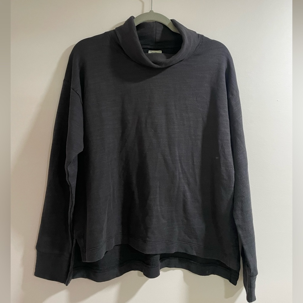 J. Crew Turtleneck Vintage Fleece Terry Cotton Size M - Picture 2 of 4